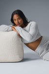 Haut Court Manches Longues En Cachemire Plush Waffle ALO