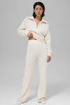 Pantalon gaufré taille haute en cachemire ALO