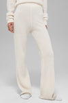 Pantalon gaufré taille haute en cachemire ALO