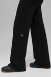 Pantalon gaufré taille haute en cachemire ALO