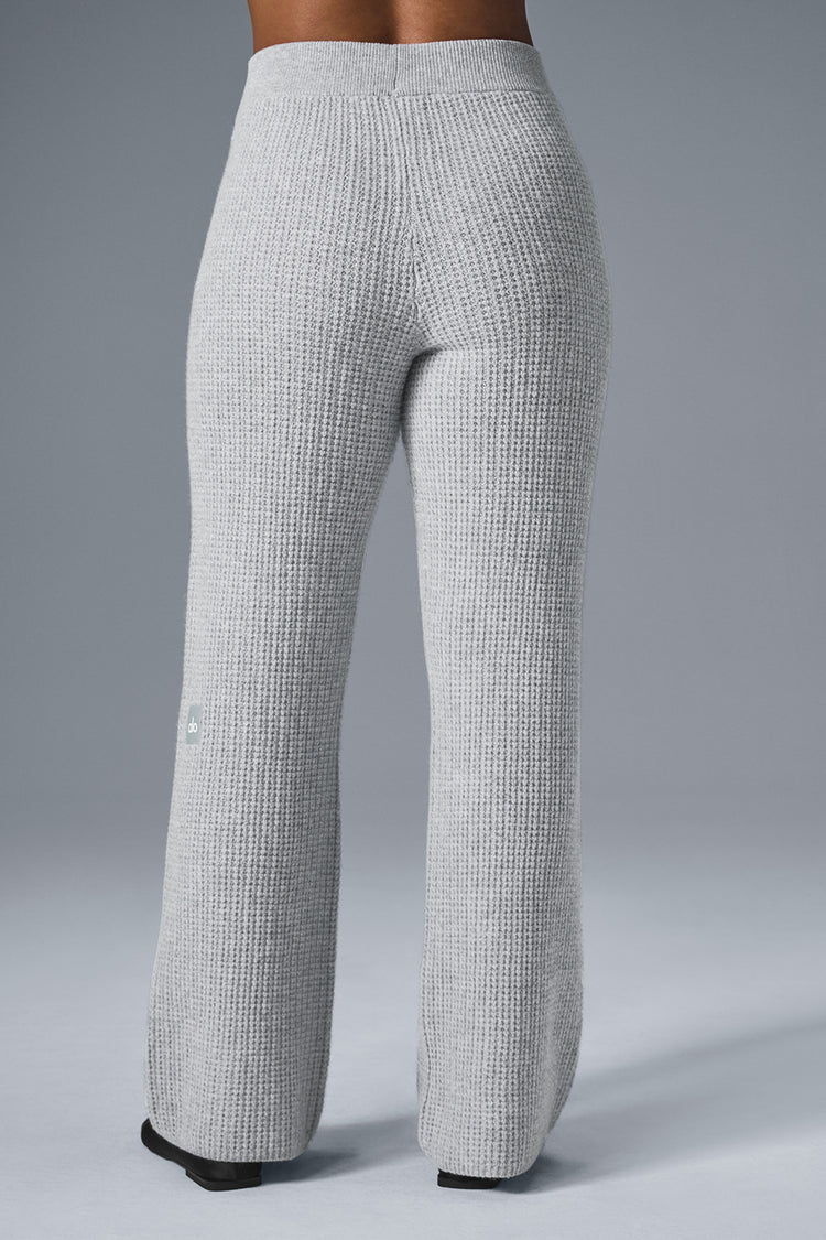Pantalon gaufré taille haute en cachemire ALO